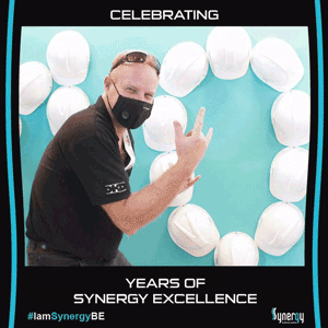 Animated Gif of a man in enjoying our photo booth rental at an event.
