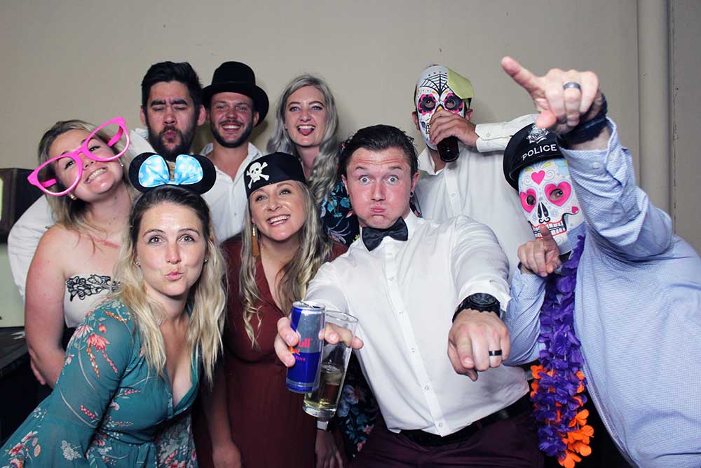 Group wedding photo booth session on our canon dslr booth