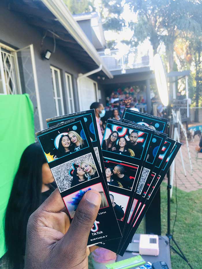 green screen photo booth hire prints at Saranya's 13th birthday..