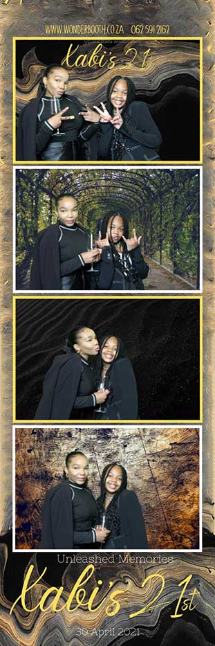 Photobooth strip 7 Xabi's greeen screen 21st birthday photobooth